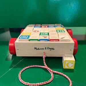 Melissa & Doug Number Letter Picture Wooden Blocks